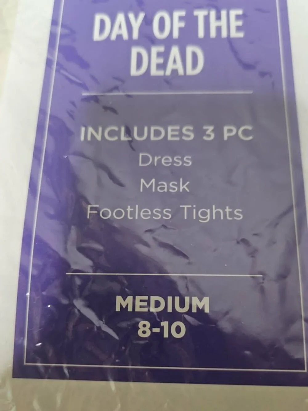 Day of the Dead Halloween Costume Girls Size Medium 8-10 with Mask - Picture 6 of 6